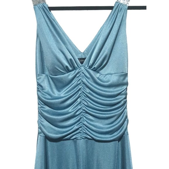 Speechless Dress Size Small Y2K Vintage Womens Blue Sequins - Picture 2 of 8